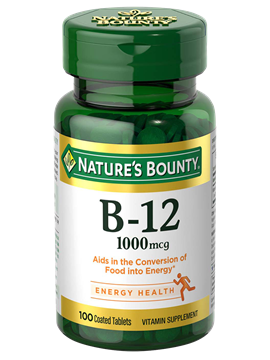 Nature’s Bounty Vitamin B12 1000mcg 100 Coated Tablets