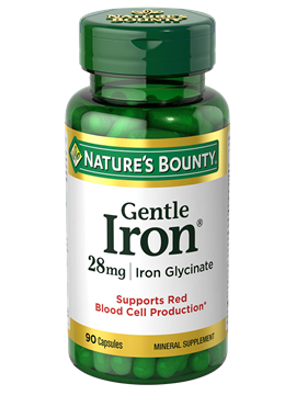 Nature’s Bounty Gentle Iron 28mg 90 Capsules