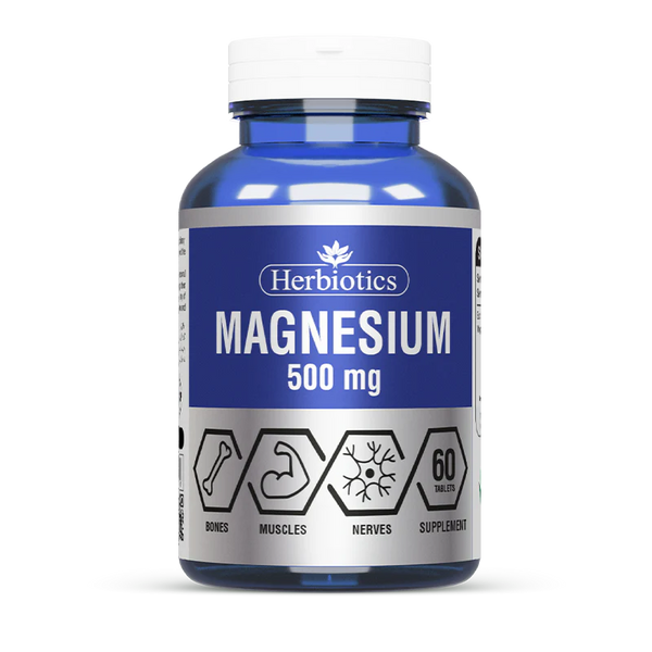 Herbiotics Magnesium 500mg, 60 Ct