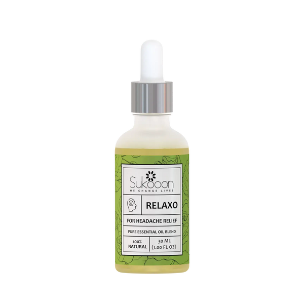 Relaxo Essential Oil Blend: Relief for Headaches, Tension, and Migraines - Sukooon Supplements