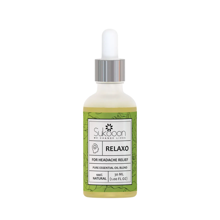 Relaxo Essential Oil Blend: Relief for Headaches, Tension, and Migraines - Sukooon Supplements
