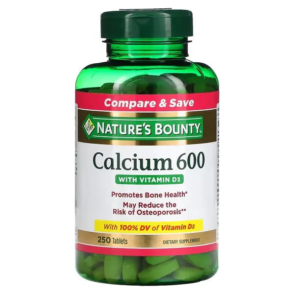 Nature’s Bounty Calcium 600+D Caltrate+D High Potency 250 Tablets